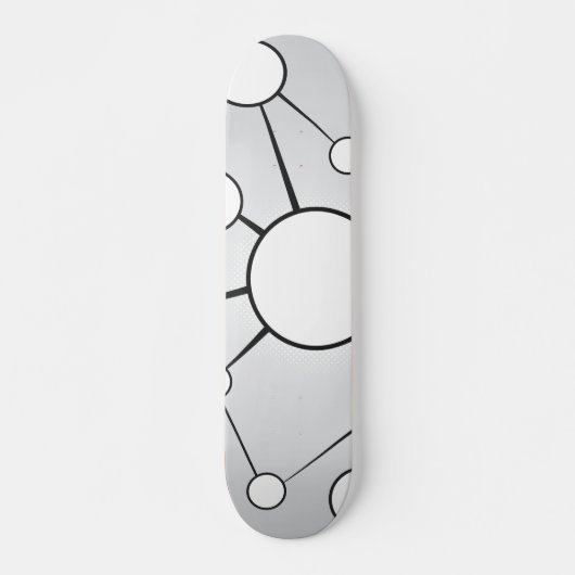 Skateboard Conception sociale de diagramme de cercles (Devant)