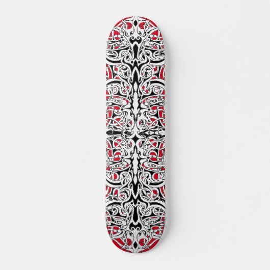 Skateboard Conception tribale de l'Empire noir et blanc sur l (Devant)