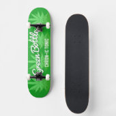 Skateboard Conception verte de feuille de bouteille (Recto)