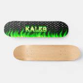 Skateboard Conception verte du feu de Kaleb et de planche à (Horz)
