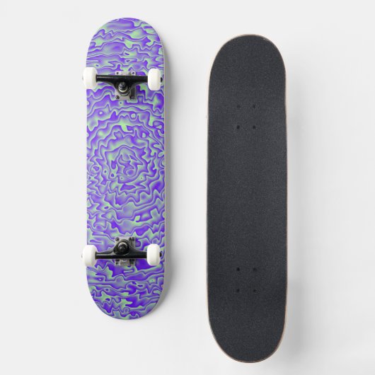 Skateboard Conception verte et violette (Recto)