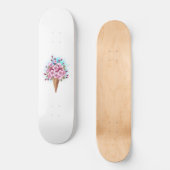 Skateboard Cône rose Sakura crème glacée gaufre (Recto)