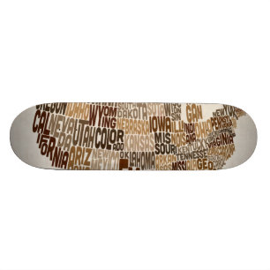 Skateboard Configuration de texte de typographie des