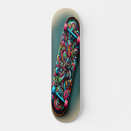 Skateboard "Confluence colorée" (Devant)