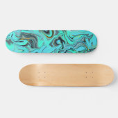Skateboard Conseil bleu et vert d'effet d'abrégé sur marbre (Horz)