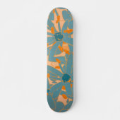 Skateboard Contemporary Leaf Design Peach (Devant)