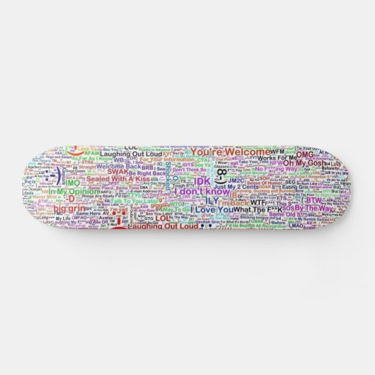 Skateboard Conversation Internet Lingo Art (Horz)