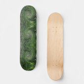 Skateboard Cool Abstrait Retro Chartreuse Green Floral Swirl (Recto)