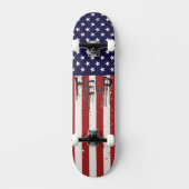 Skateboard Cool American Flag Help Skateboard! (Recto)