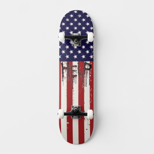 Skateboard Cool American Flag Help Skateboard! (Recto)