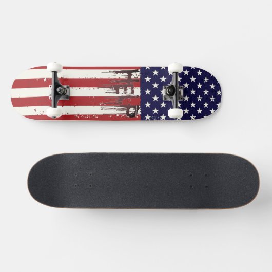 Skateboard Cool American Flag Help Skateboard! (Horz)