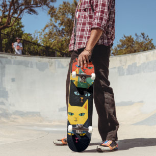 SKATEBOARD COOL AMOUREUX DES CHATS