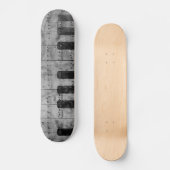 Skateboard Cool antique grunge, effet piano notes musicales (Recto)