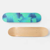 Skateboard Cool Blue Art Déco Design Skate Board (Horz)