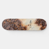 Skateboard Cool brun rouille texture métallique Votre nom (Horz)