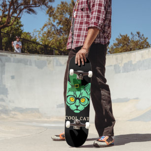 Skateboard Cool Cat