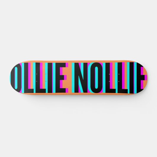 Skateboard Cool Glitch Orange Ollie Nollie Planche De Patinag (Horz)