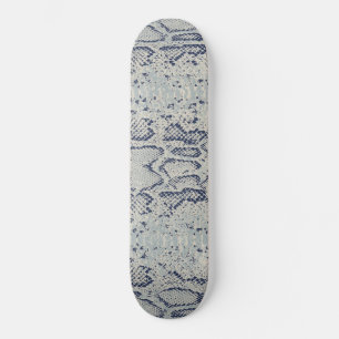 Skateboard Cool Grey Snake Skin Animal Print