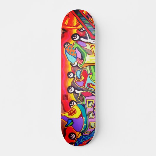 Skateboard Cool Modern Abstract Street Art (Devant)