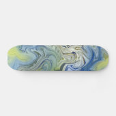 Skateboard Cool Moderne Abstrait Bleu (Horz)