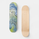 Skateboard Cool Moderne Abstrait Bleu (Recto)