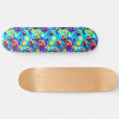 Skateboard Cool moderne abstrait coloré (Horz)