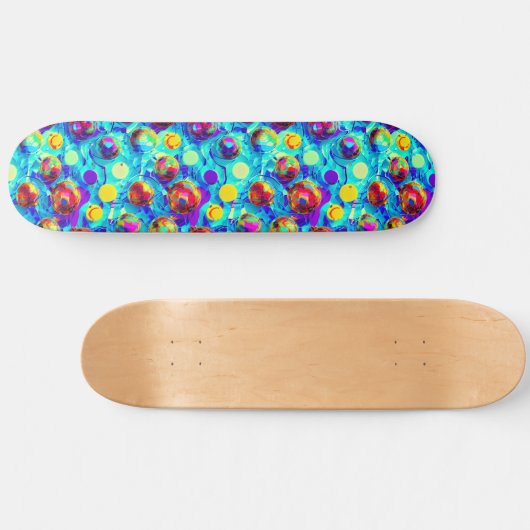 Skateboard Cool moderne abstrait coloré (Horz)
