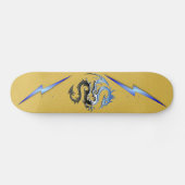 Skateboard Cool Moderne Bleu Dragon Feu boulons (Horz)