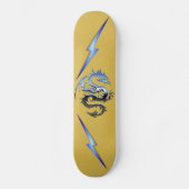Skateboard Cool Moderne Bleu Dragon Feu boulons (Recto)