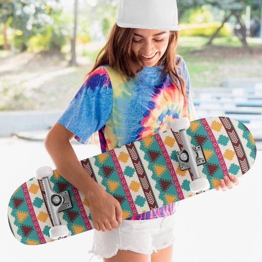 Skateboard Cool Moderne Coloré Motif tribal