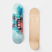Skateboard Cool Moderne Océan tropical (Recto)