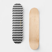Skateboard Cool noir blanc Chevron Motif or Monogramme (Recto)