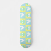 Skateboard Cool Pâques Checkerboard Motifs Coq oeufs (Devant)