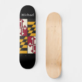 Skateboard Cool Personnalisé Maryland State Drapeau (Recto)