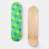 Skateboard Cool rustique bleu et vert (Recto)