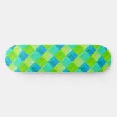 Skateboard Cool rustique bleu et vert (Horz)
