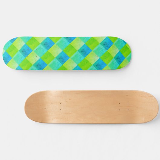 Skateboard Cool rustique bleu et vert (Horz)