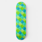 Skateboard Cool rustique bleu et vert (Recto)