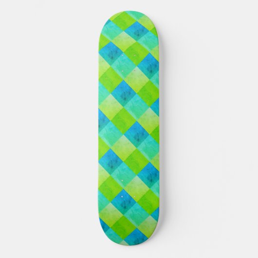 Skateboard Cool rustique bleu et vert (Recto)