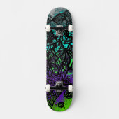 Skateboard Cool super Black violet vert Art Abstrait (Recto)
