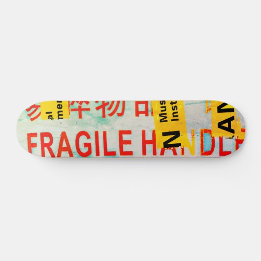 Skateboard COOL Torn FRAGILE Marquage avec caractères chinois (Horz)