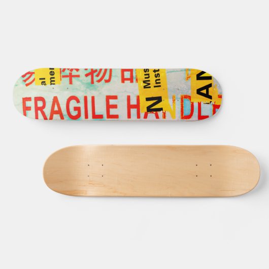 Skateboard COOL Torn FRAGILE Marquage avec caractères chinois (Horz)