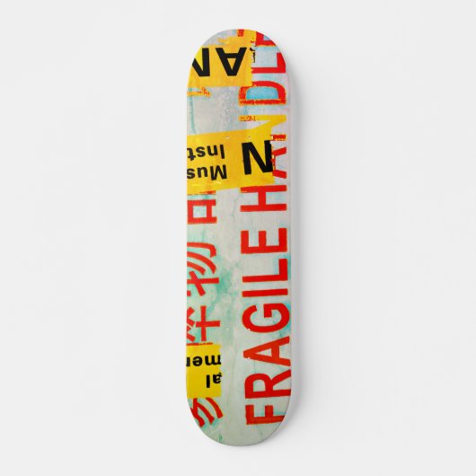 Skateboard COOL Torn FRAGILE Marquage avec caractères chinois (Devant)