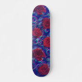 Skateboard Cool Trippy Glitch Damask Moderne Rose Rouge viole (Devant)
