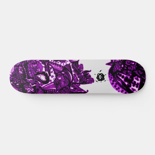 Skateboard Cool violet noir Abstrait (Horz)