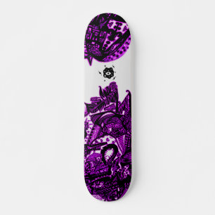 Skateboard Cool violet noir Abstrait