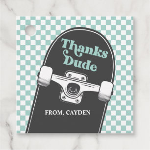 Skateboard Coole Kerel Verjaardag Bedankt Kerel Bedankjes Labels