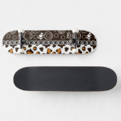Skateboard Copie africaine avec le motif de peau de guépard (Horz)