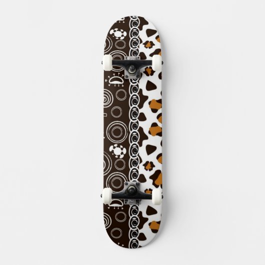 Skateboard Copie africaine avec le motif de peau de guépard (Recto)