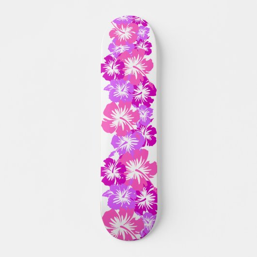Skateboard Copie florale hawaïenne de chemise de ketmie (Devant)